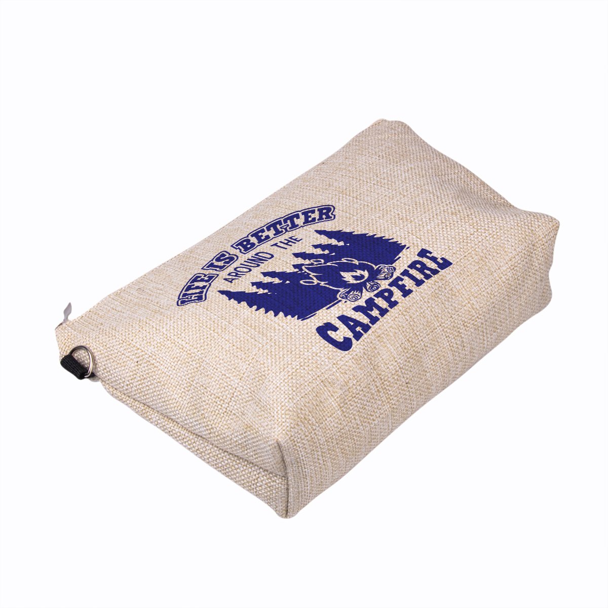 Heavy duty Linen makeup bag with zipper full color printing reusable Cosmetic Makeup Toiletry Skincare Kits Pouch Souvenir Gift