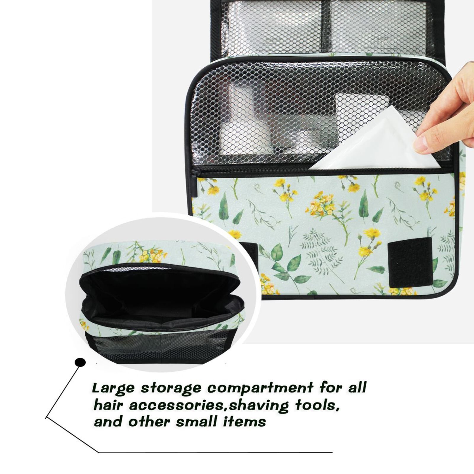 Custom Print Travel Storage Bag Toiletry Organize Waterproof Cosmetic Bag Portable Women Makeup Bag