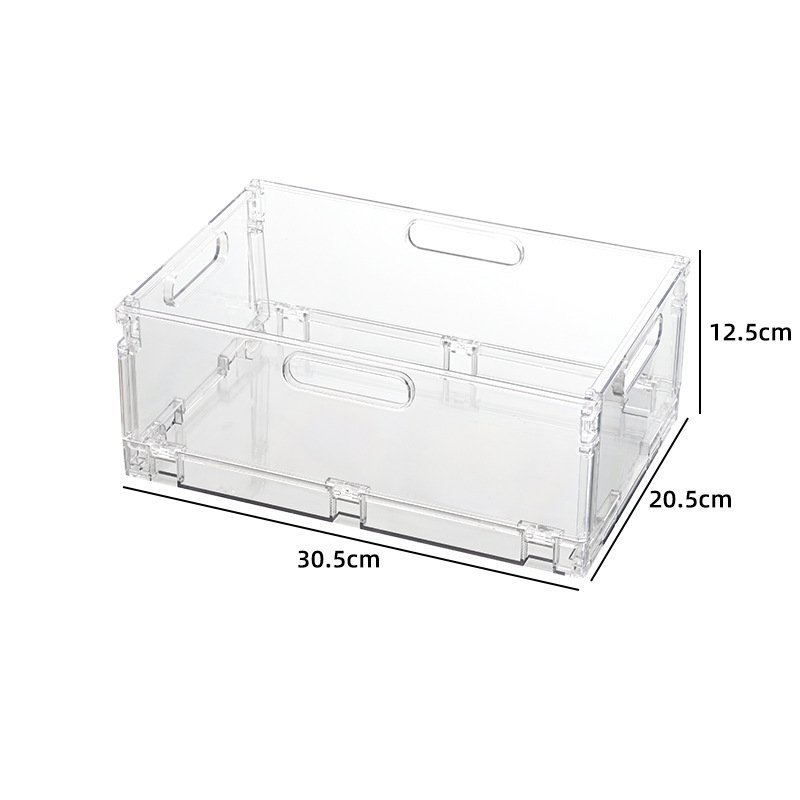 Stackable Removable Foldable Jewelry Makeup Organizer Storage Container PET Plastic Transparent Storage Box