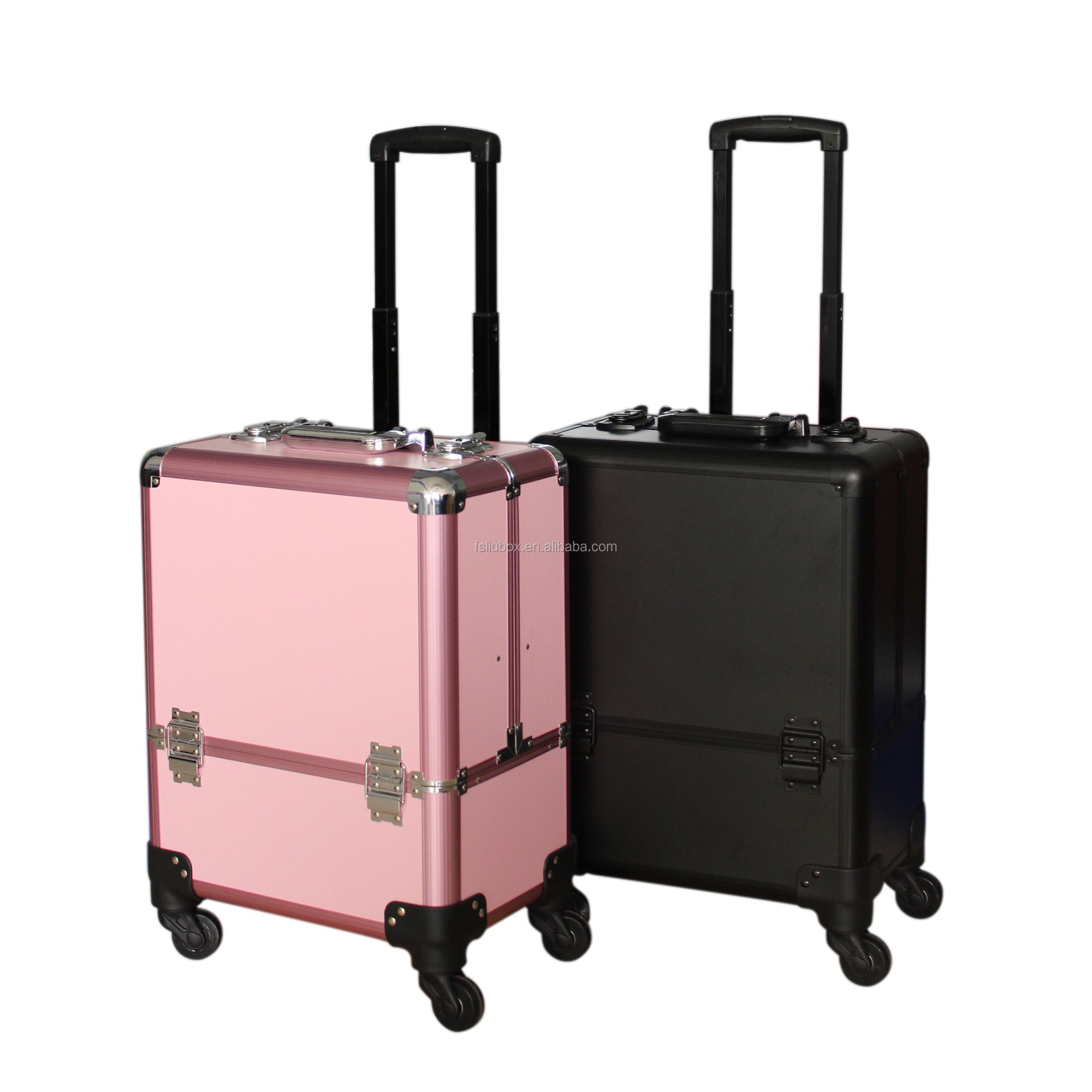 Makeup Beauty Nail Salon Hairdresser Trolley Case Rolling Makeup Train Case Large Cosmetic Trolley Organized Barber Case