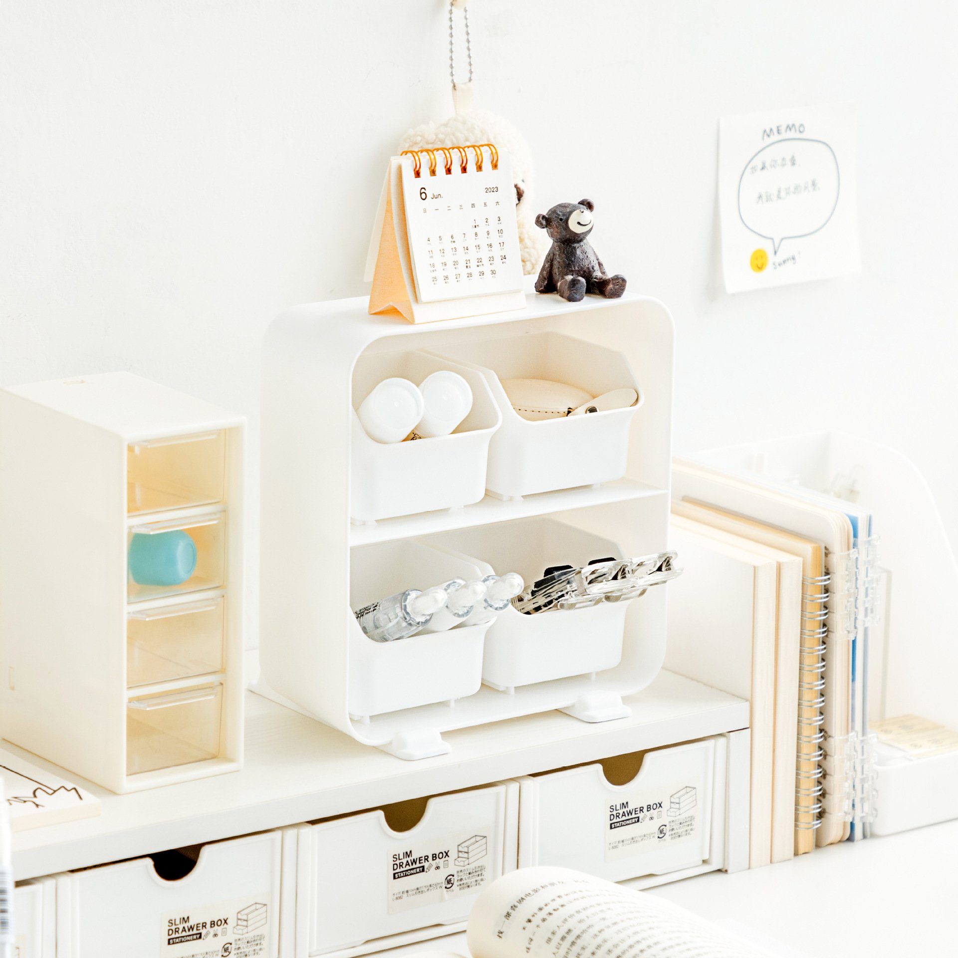 Hot Sale Japanese 11 Grid Drawer Stationery Jewelry Cosmetics Organizing Shelves Storage Rack