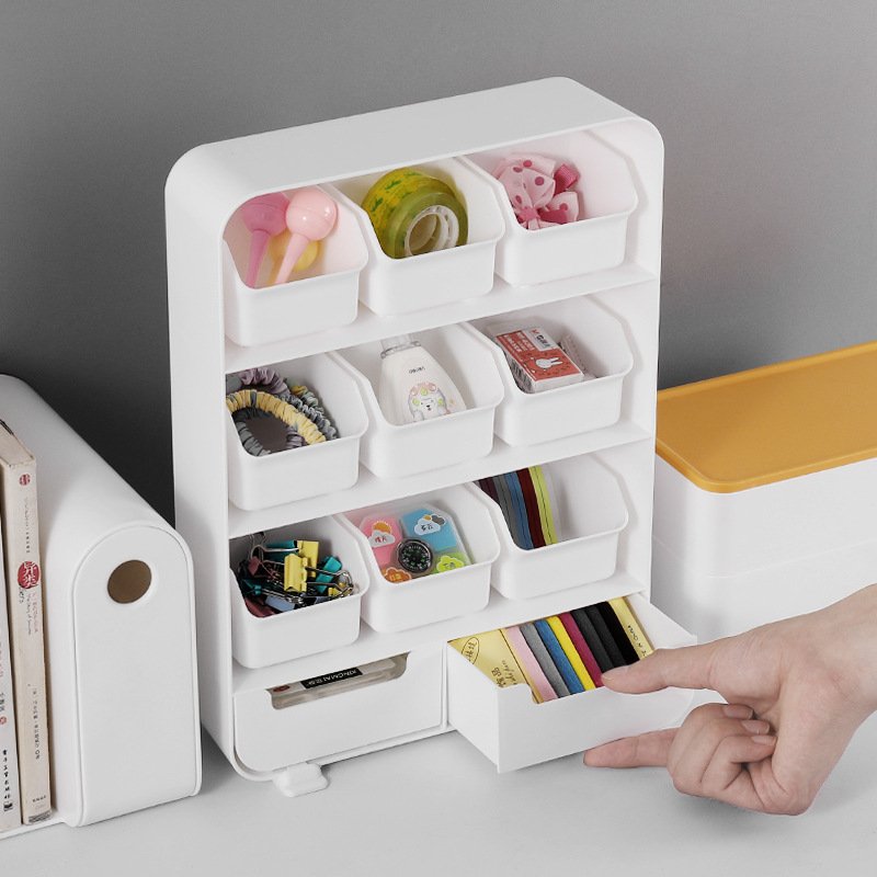Hot Sale Japanese 11 Grid Drawer Stationery Jewelry Cosmetics Organizing Shelves Storage Rack