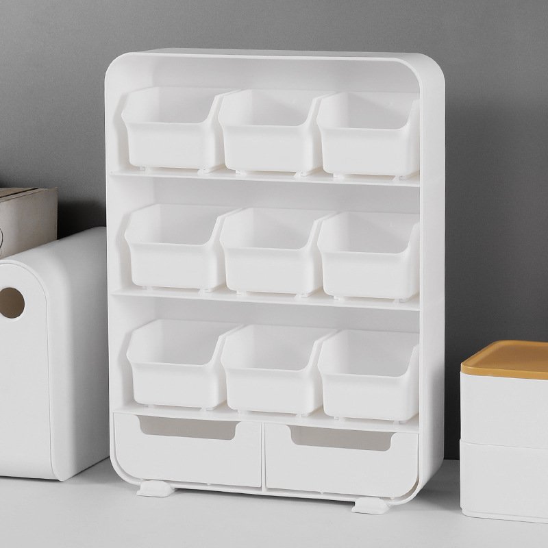 Hot Sale Japanese 11 Grid Drawer Stationery Jewelry Cosmetics Organizing Shelves Storage Rack