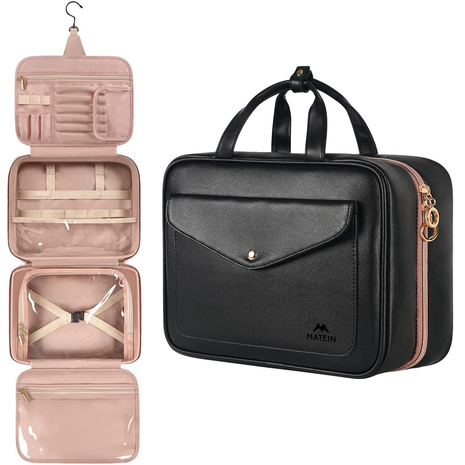 Luxury Leather Hanging Makeup Cosmetic Bag Premium Quality Factory Price