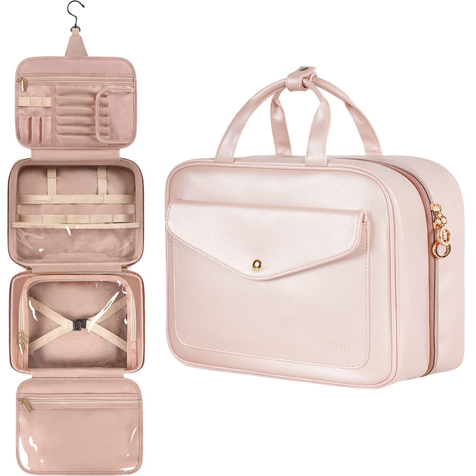 Luxury Leather Hanging Makeup Cosmetic Bag Premium Quality Factory Price