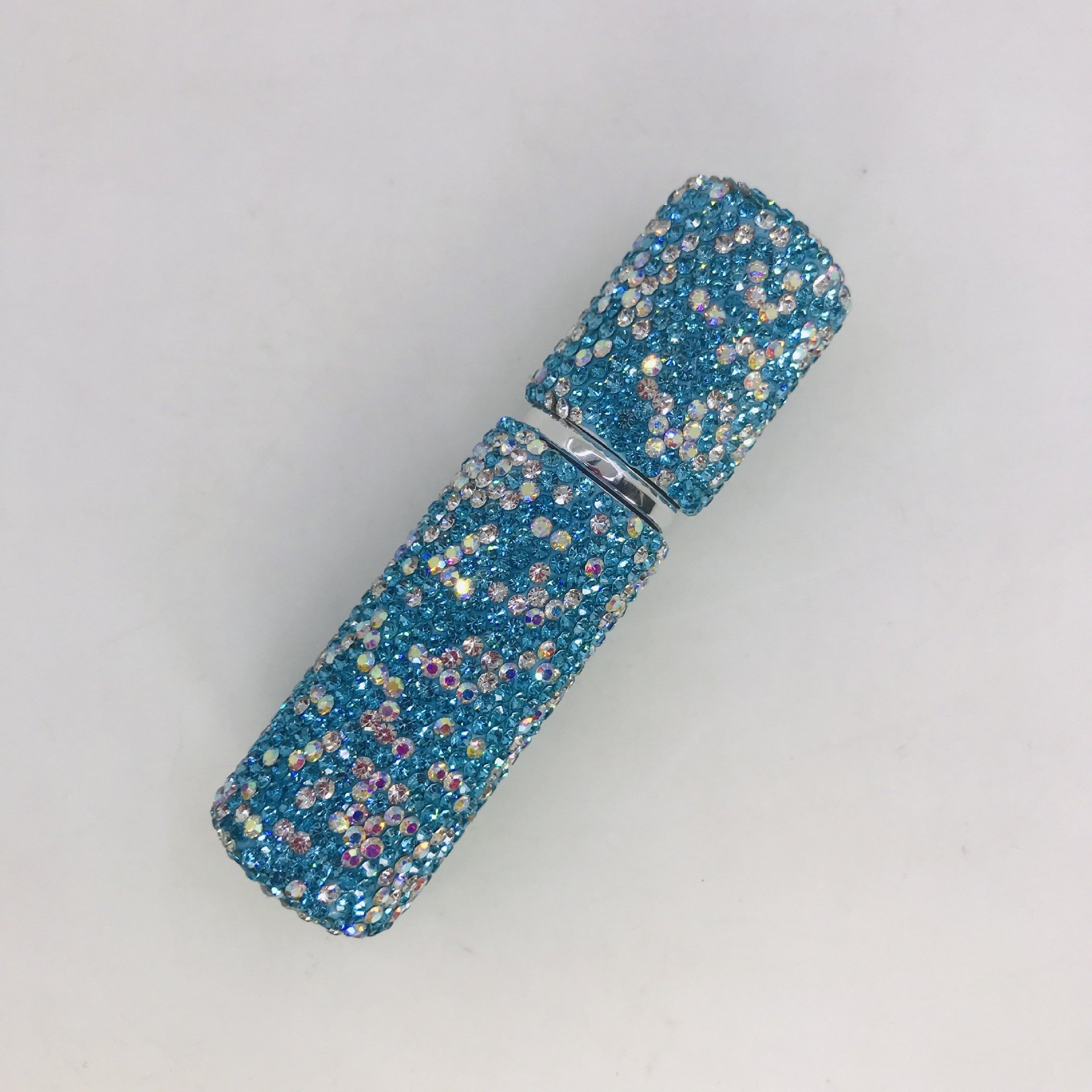 Perfume bottle vacuum press sample bottle 10ml makeup travel mini spray bottle wholesale set with crystal diamonds