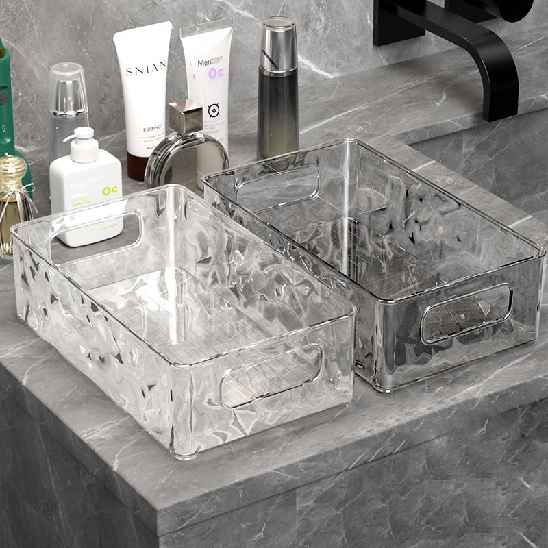Bathroom Drawer Desk Makeup Drawer Storage Box Clear Plastic Organizer Box