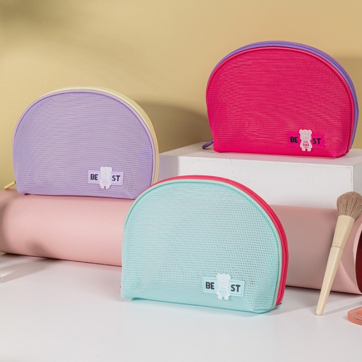 Travel Storage Lipstick Cosmetic Bag Large Capacity PVC Vegan Leather Makeup Bag
