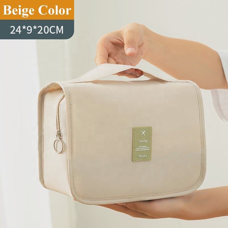 Large Hanging Toiletry Bag Waterproof Oxford PC Sturdy Hook-Cosmetic Makeup Travel Organizer Men Women Daily Storage Case Logo