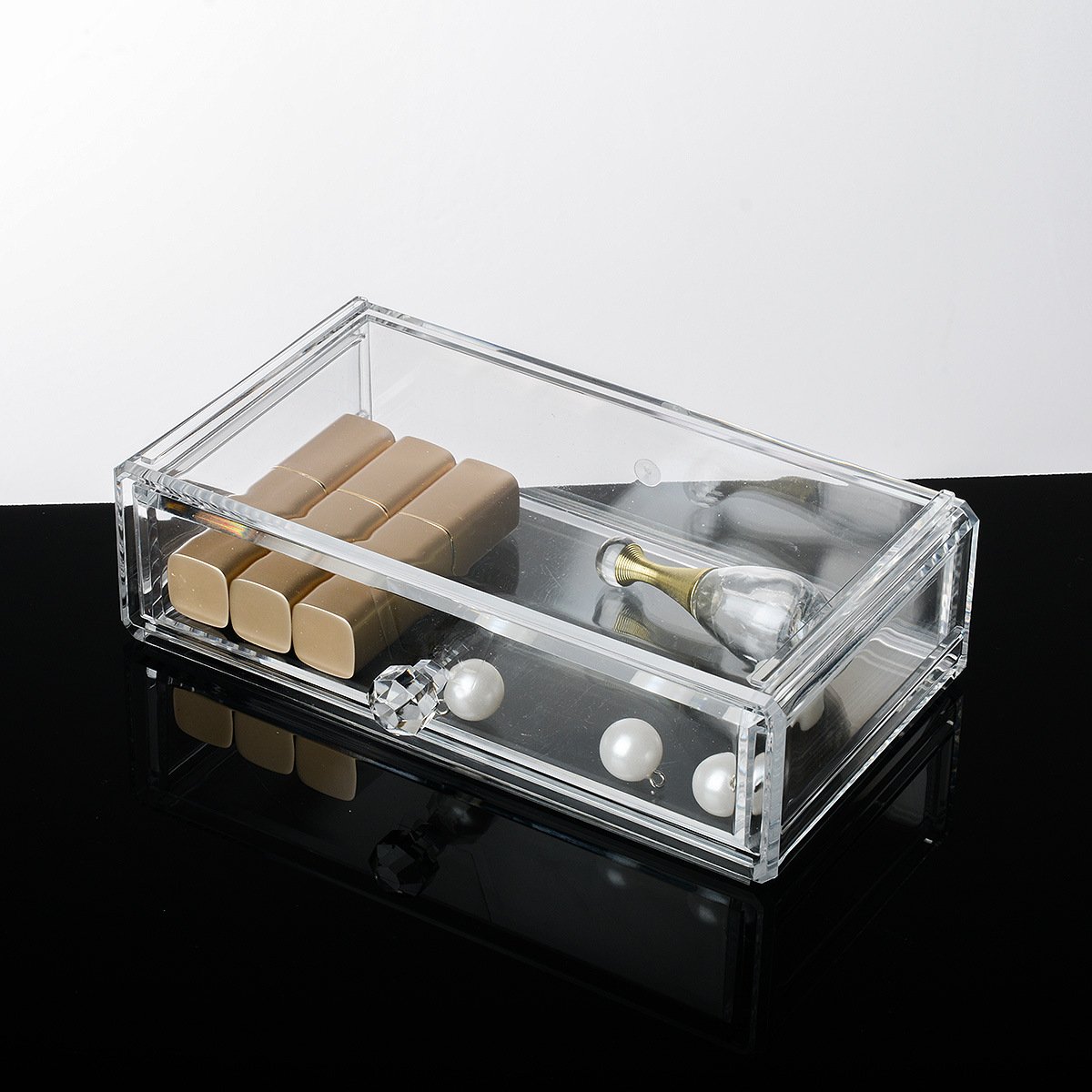 Wholesale High Quality Clear Acrylic Makeup Organizer Beauty Cosmetic Desktop Desk Storage With Brand New High Quality