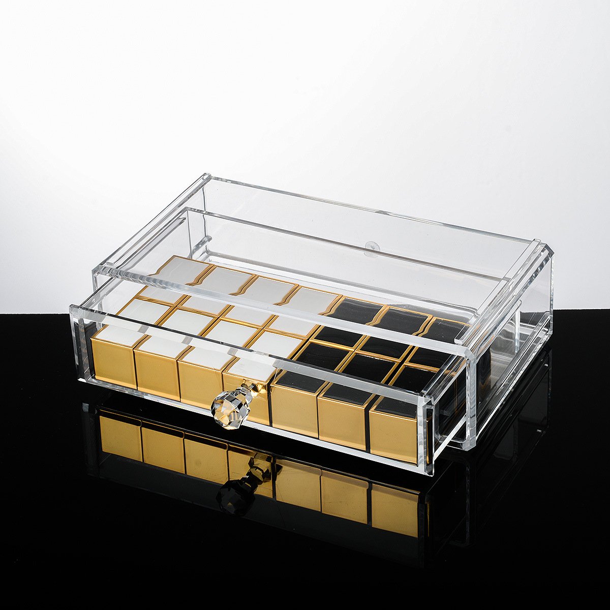 Wholesale High Quality Clear Acrylic Makeup Organizer Beauty Cosmetic Desktop Desk Storage With Brand New High Quality