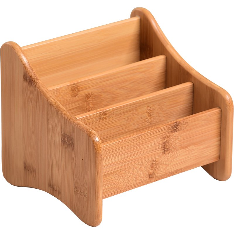 multi-functional custom bamboo kitchen office bathroom makeup desktop bamboo organizer storage box