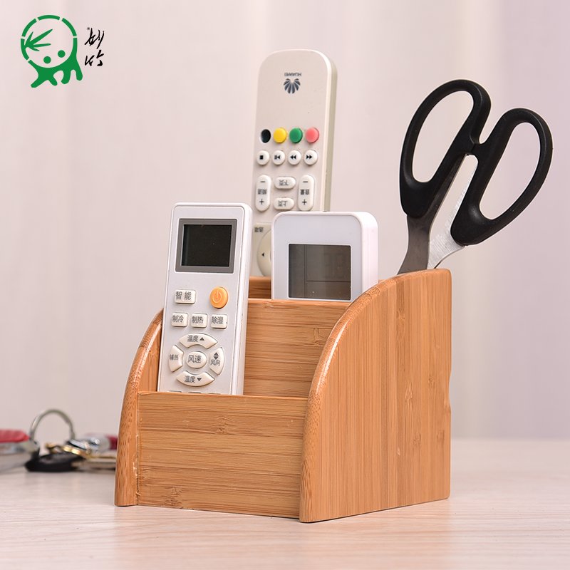 multi-functional custom bamboo kitchen office bathroom makeup desktop bamboo organizer storage box