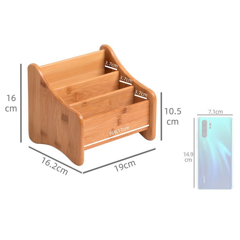 multi-functional custom bamboo kitchen office bathroom makeup desktop bamboo organizer storage box