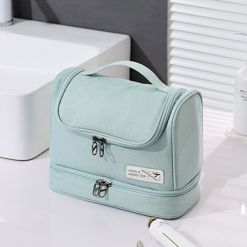 Stock Multi Colors No MOQ Large Cosmetic Bag Zipper Toiletries Organizer Bag For Women Girls Gift Makeup Pouch