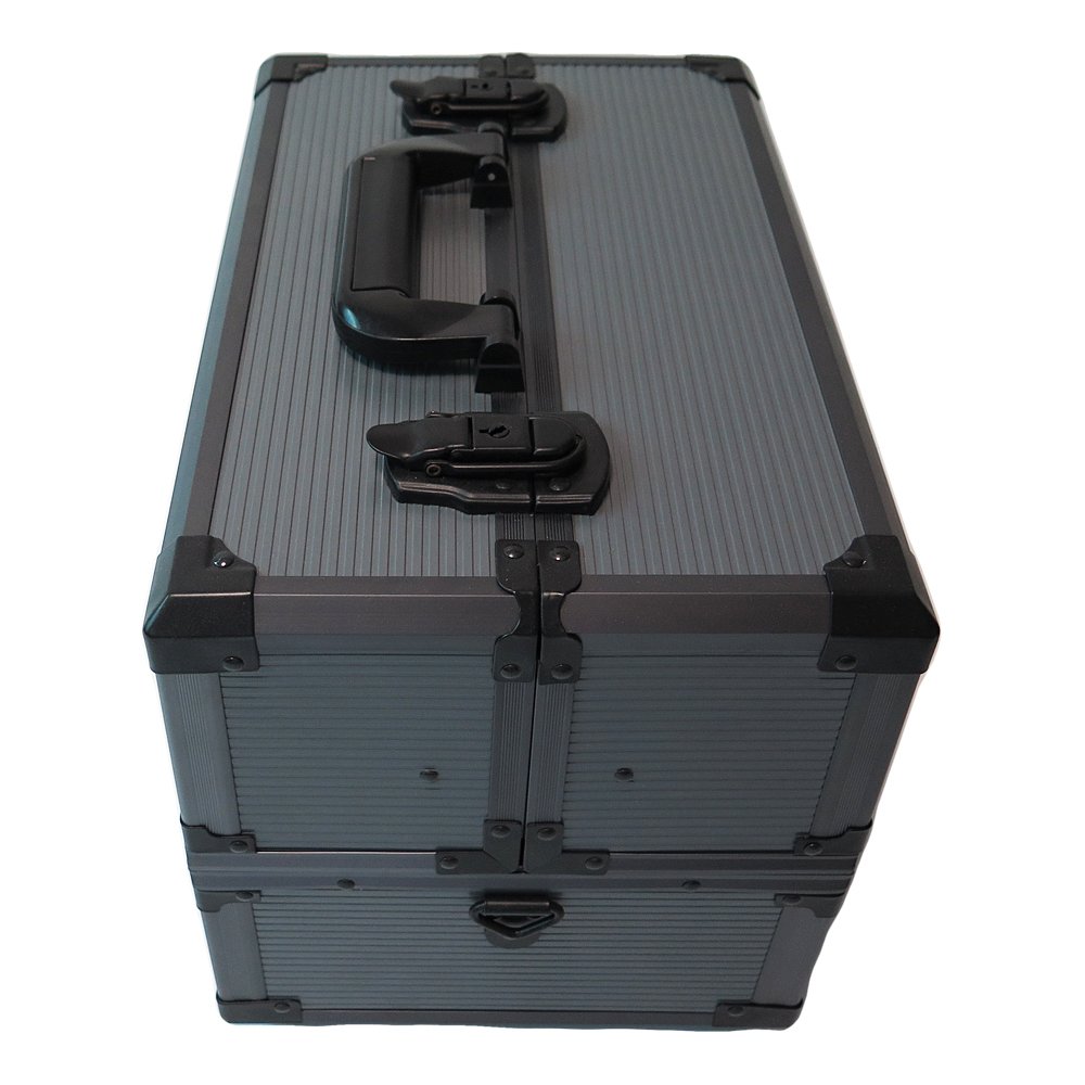 Portable Beauty Makeup Case Cosmetic Nail Box Vanity Carry Case Aluminum Lockable Makeup Travel Case