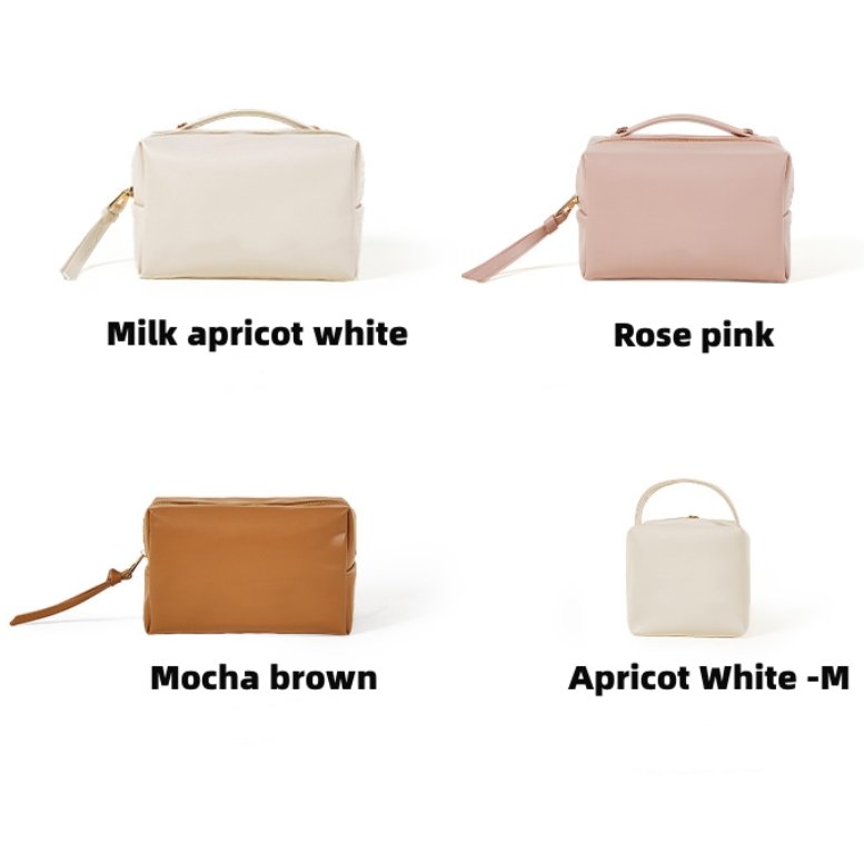 Wholesale Shiny Vegan Leather Custom Size Cosmetic Bag Handy Toiletry Travel Zipper Waterproof Makeup Bag