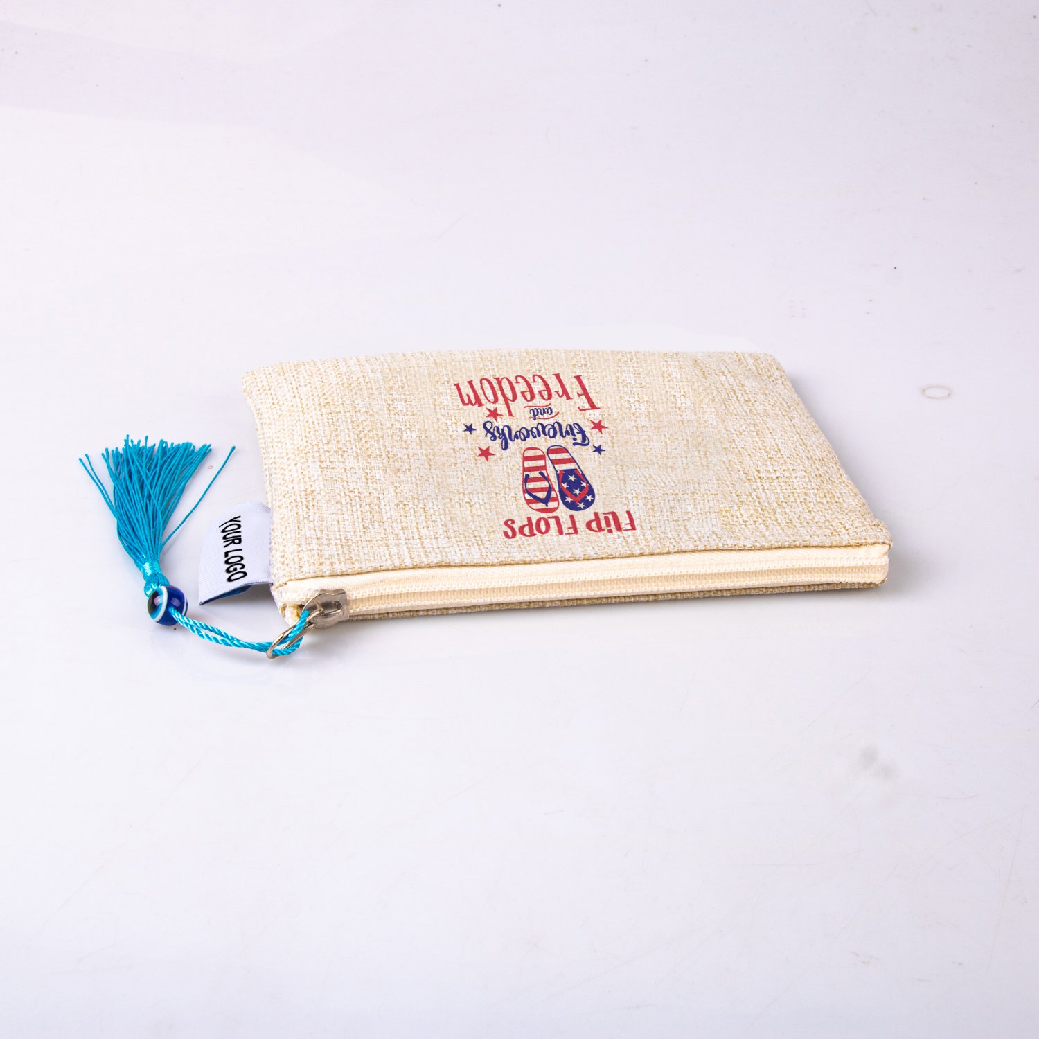 Wholesale Custom Zipper Cosmetic Bag Durable Fashion Travel Canvas Jewelry Bag