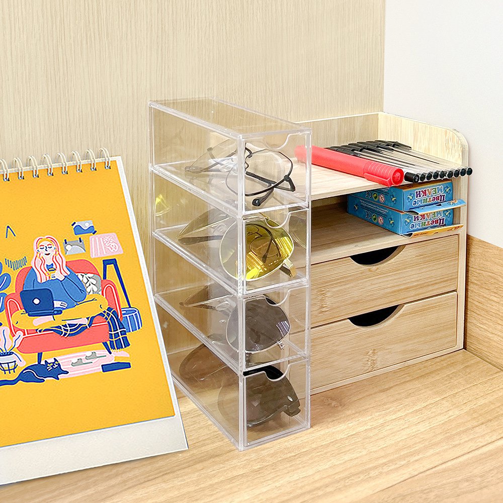 4 Layers Transparent Wholesale Acrylic Nespresso Clear Storage Make Up Organizer For Living Room