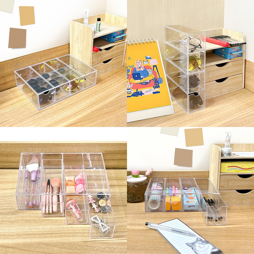 4 Layers Transparent Wholesale Acrylic Nespresso Clear Storage Make Up Organizer For Living Room