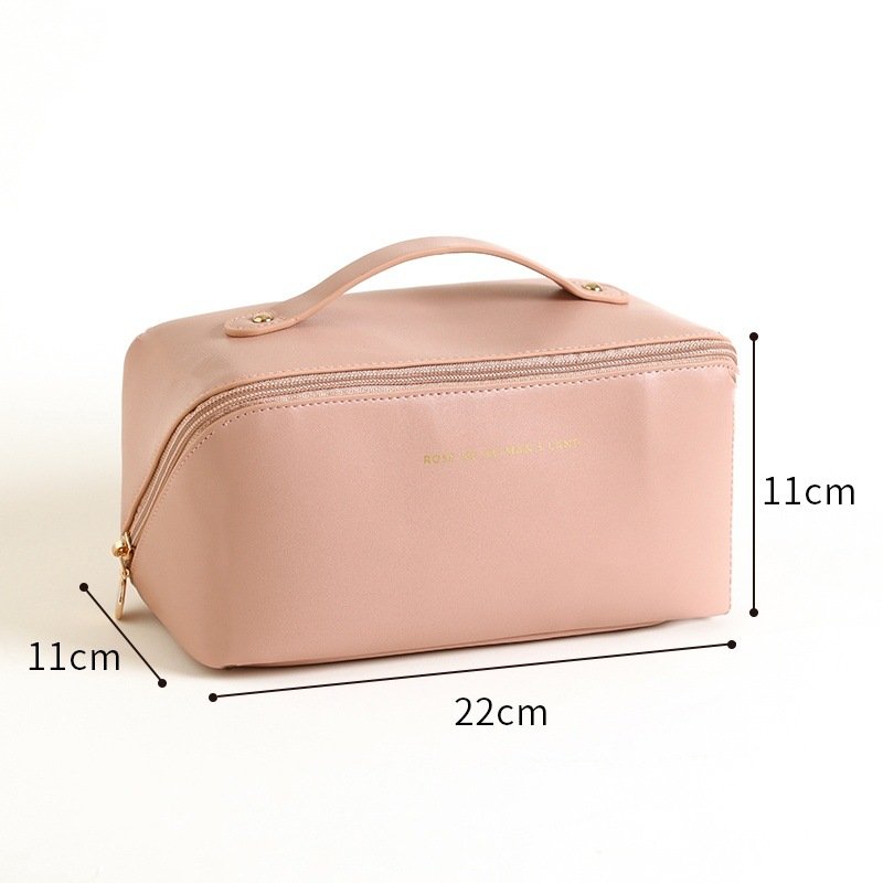 Fashion Design PU Leather Cosmetic Makeup Bag Large Capacity Travel Cosmetic Bag