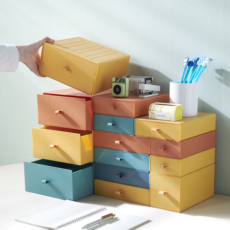 Office Accessories Plastic Organizer Cable Protection Storage Box Stationery Keeper Desk Clean Drawer Pen Holder Case Containers