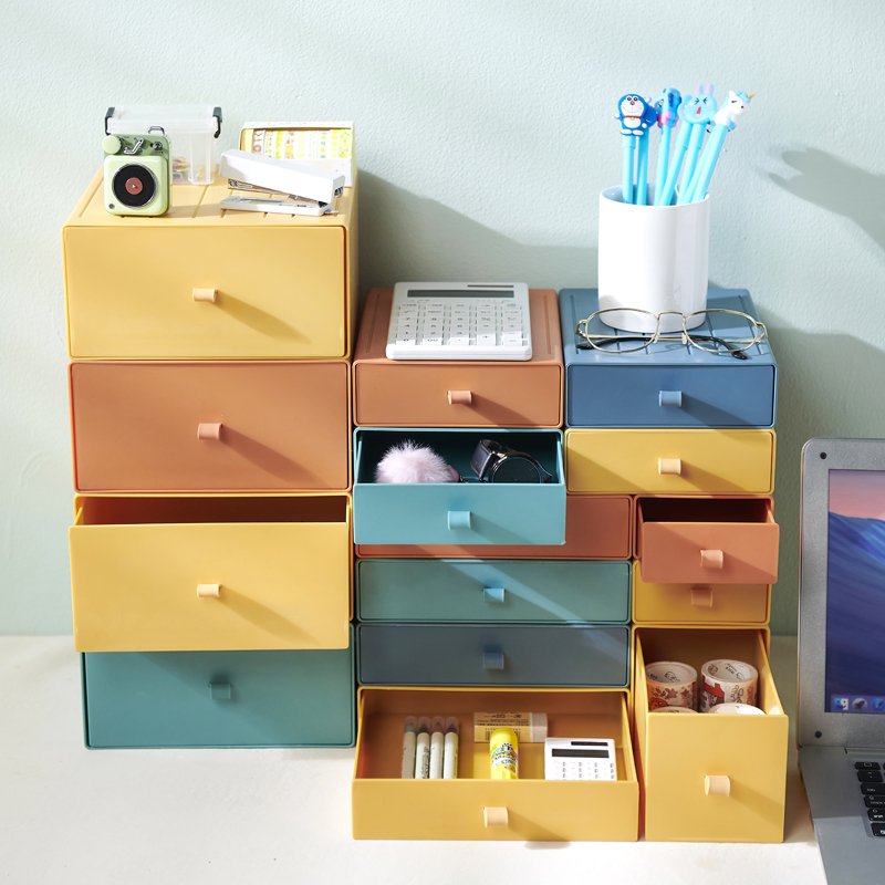 Office Accessories Plastic Organizer Cable Protection Storage Box Stationery Keeper Desk Clean Drawer Pen Holder Case Containers