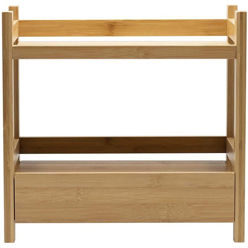 Wooden shelves household kitchen living room creative double countertop finishing storage shelf