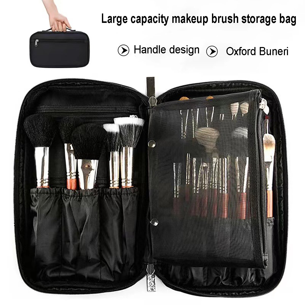 JH In stock customizable logo large capacity waterproof and wear-resistant makeup storage bag