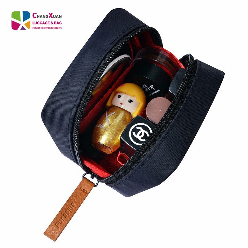 Factor Wholesale Unique small travel Handbag cosmetic leather portable waterpoof makeup bag for kids
