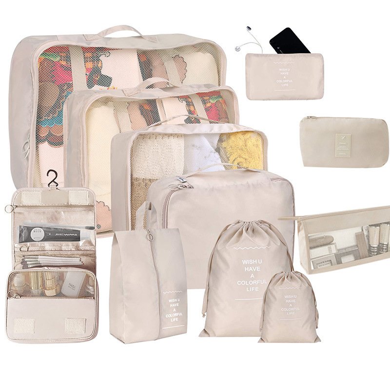 OEM ODM Factory Customized Multifunctional 7Pcs Set Travel Bag Organizer Clothes Suitcase Kit Foldable Luggage Travel Storge Bag