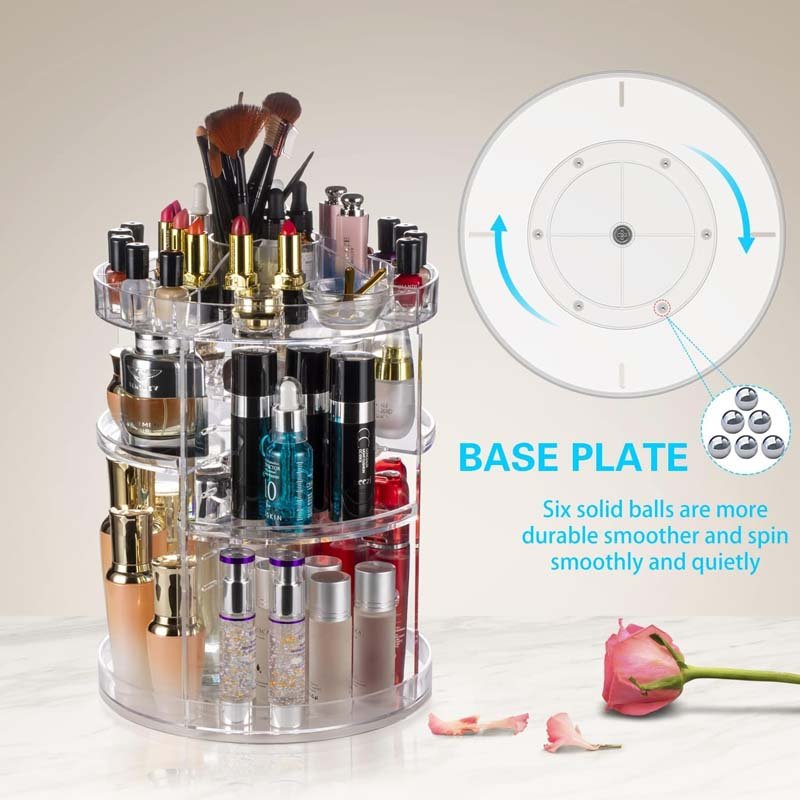 Bestselling Adjustable 360 Rotating Makeup Organizer Cosmetic Storage Box
