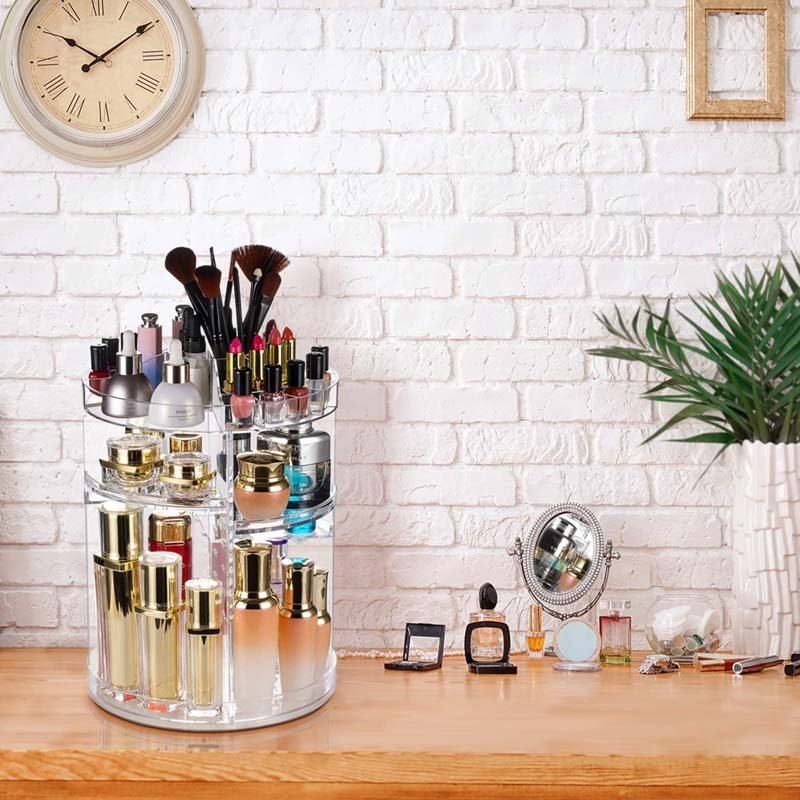 Bestselling Adjustable 360 Rotating Makeup Organizer Cosmetic Storage Box