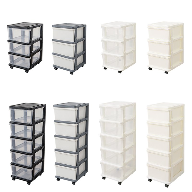 3~5 layers plastic drawer organizers plastic storage cabinet plastic organizer drawer storage Household
