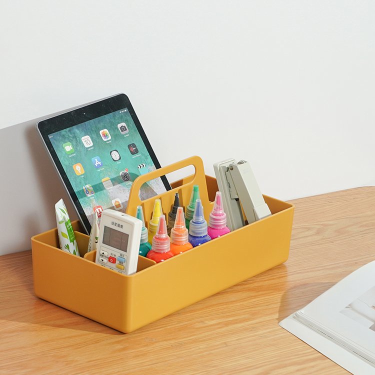 Multipurpose Stackable Plastic Caddy Desk, Makeup, Dorm Caddy, Classroom Art Organizers with Handle
