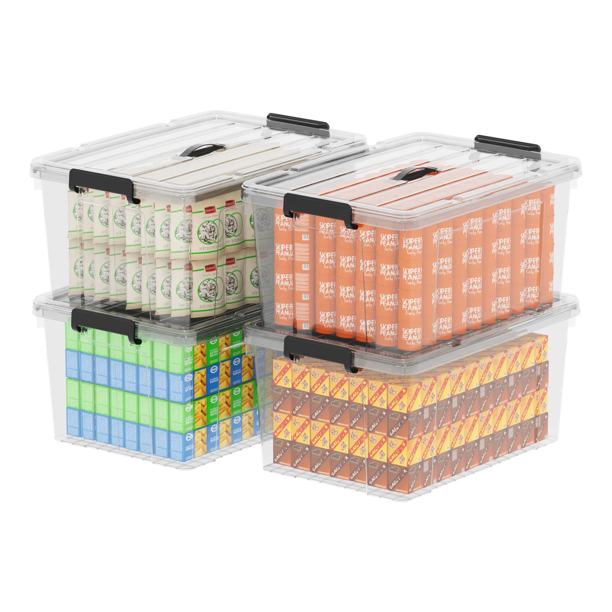 Plastic manufacturers storage bins clear eco-friendly material tool storage box organizer with lids