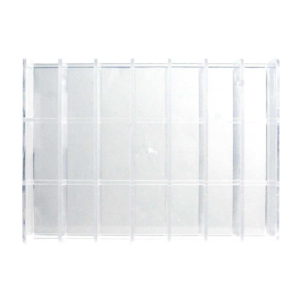 Large Acrylic 7 Compartment Eyeshadow Palette Storage Tray Clear Cube Makeup Organizer