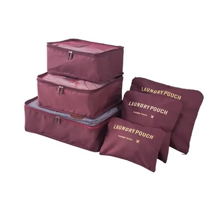 Custom Multi Functional Suitcase Storage Bag 8pcs Organizers Packing Cubes Set Travel Luggage Organizer For Clothes Shoes Makeup