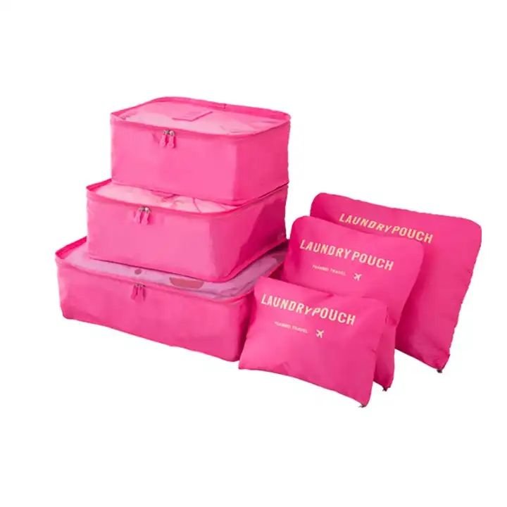 Custom Multi Functional Suitcase Storage Bag 8pcs Organizers Packing Cubes Set Travel Luggage Organizer For Clothes Shoes Makeup