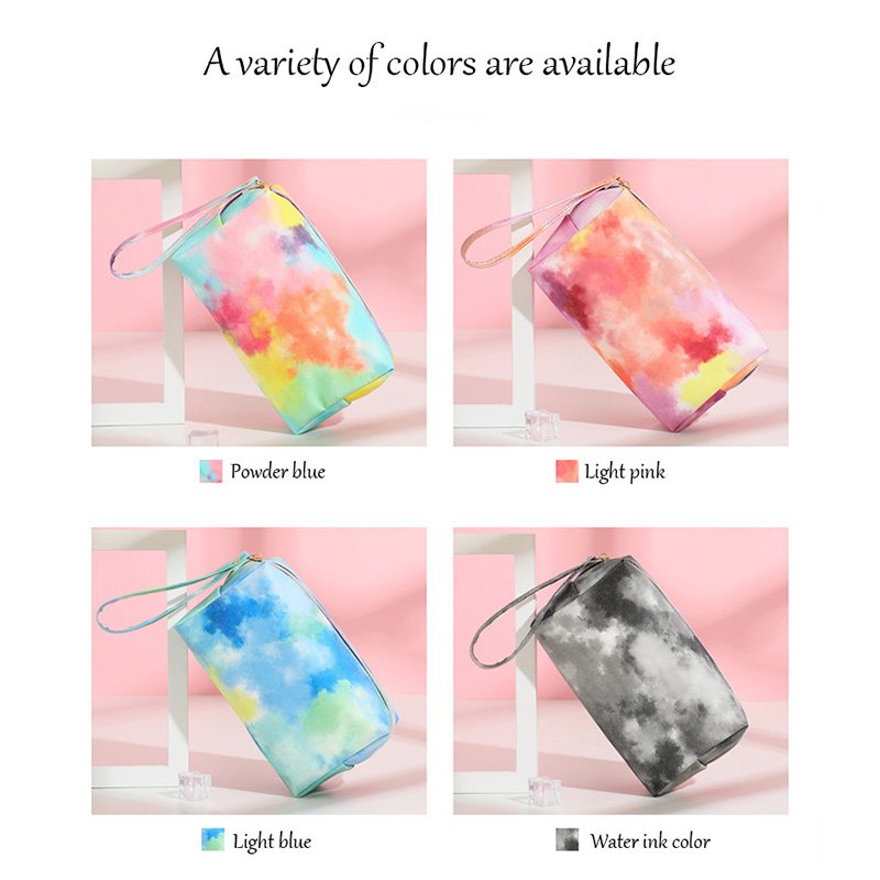 2022 wholesale printing LOGO makeup, color ink painting, hand-held toiletries bag, travel storage and organizing for women