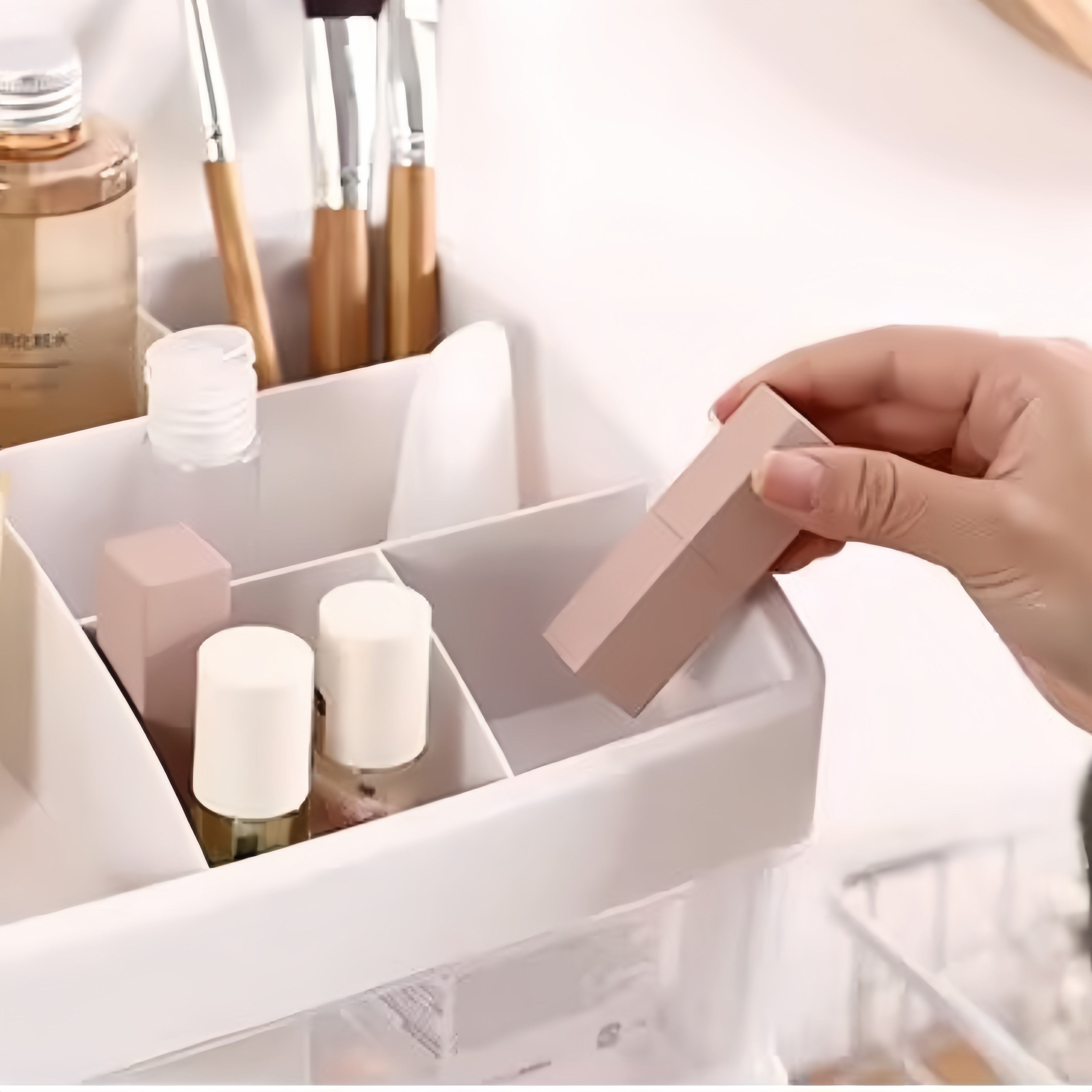Makeup Organizer with drawer Makeup Organizer multi-function storage for Vanity Bathroom Countertop