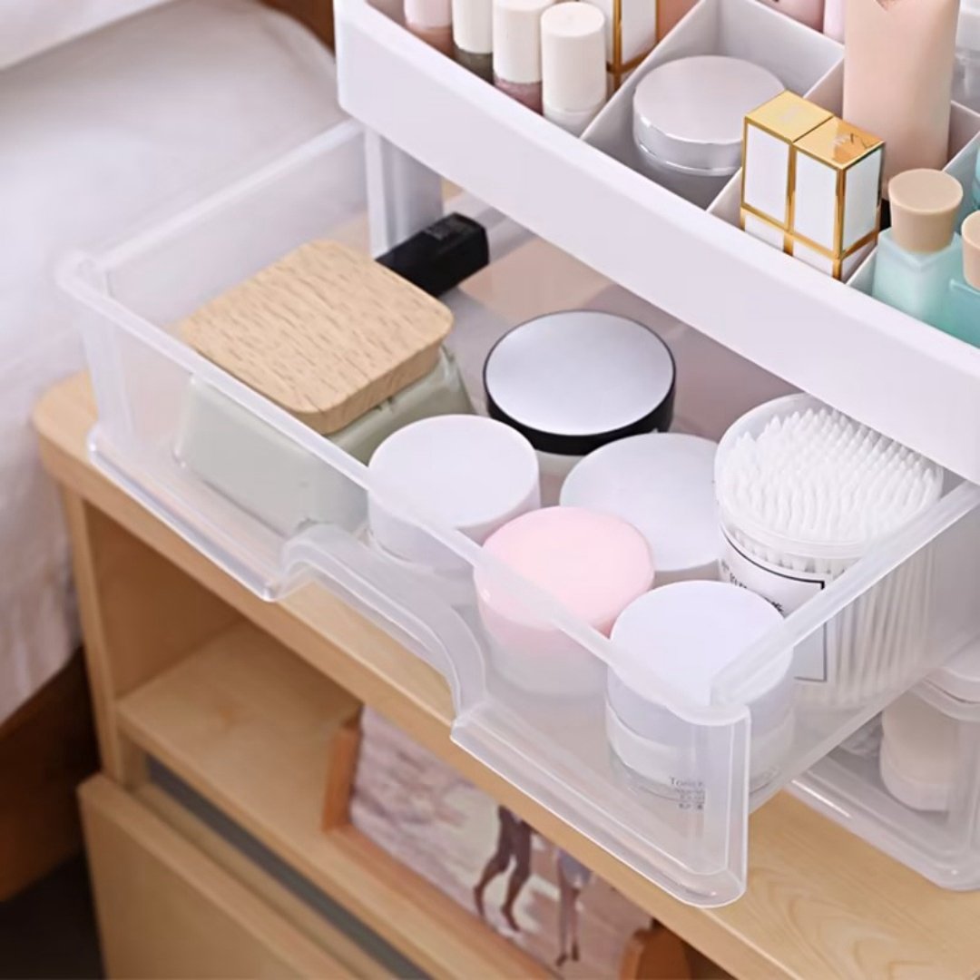 Makeup Organizer with drawer Makeup Organizer multi-function storage for Vanity Bathroom Countertop
