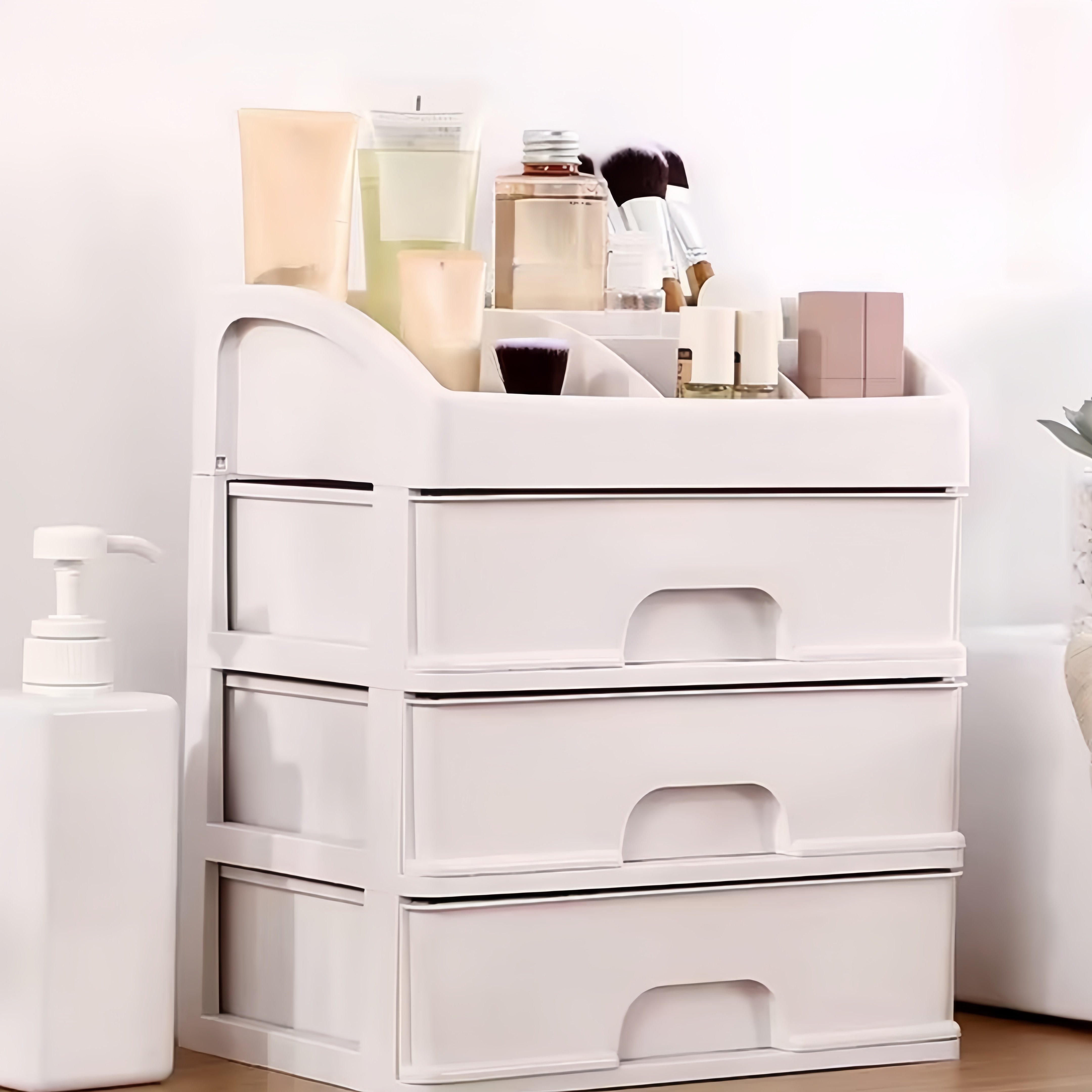 Makeup Organizer with drawer Makeup Organizer multi-function storage for Vanity Bathroom Countertop