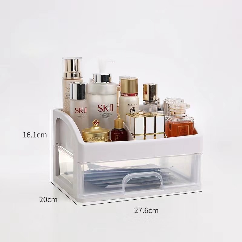 Plastic Desk Storage Box Office Supplies Stationery Makeup Organizers for Office Dorm School Home Desk Organizer with Drawer