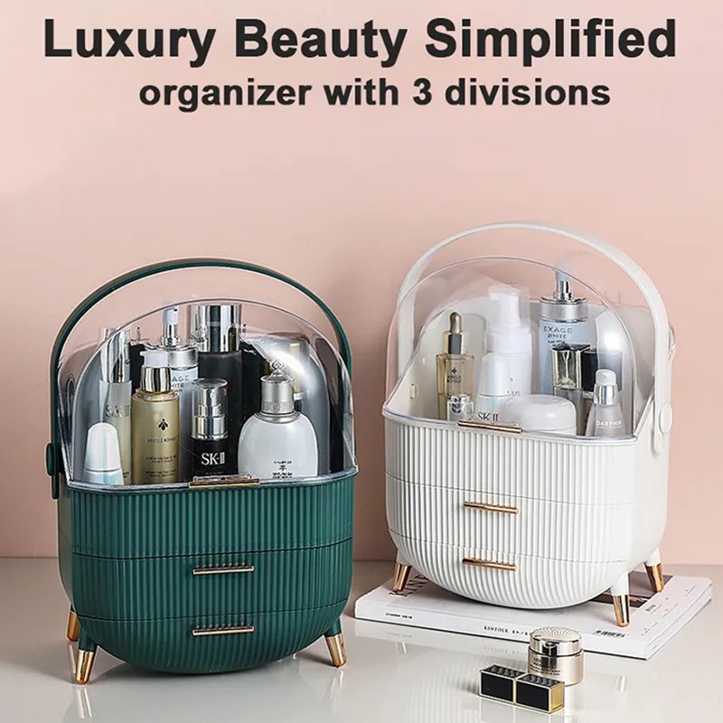 Big Capacity Cosmetic Storage Box Waterproof Dustproof Bathroom Desktop Beauty Makeup Organizer Skin Care Storage Drawer