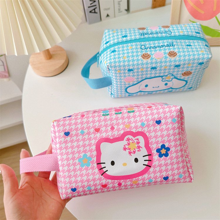 RuunJoy kawaii pencil bag Cosmetic Bag kulomi kt Pen Case Large-capacity Travel Portable Beauty Organizing Storage Stationery
