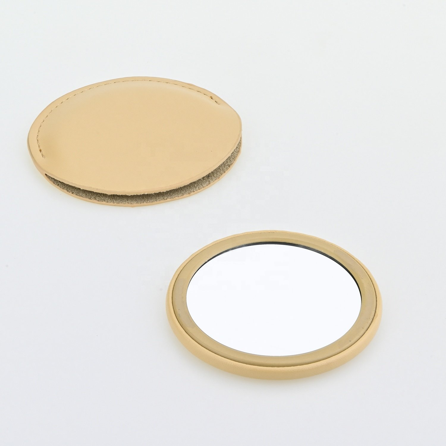Custom Print Logo Cute Pocket Round Mini Make Up Hand Mirror For Makeup Small Mirror