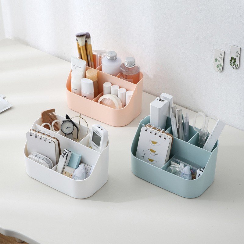 Multi Grids Makeup Organizers Storage Box, Cosmetic Jewelry Organizer, Plastic Desktop Container