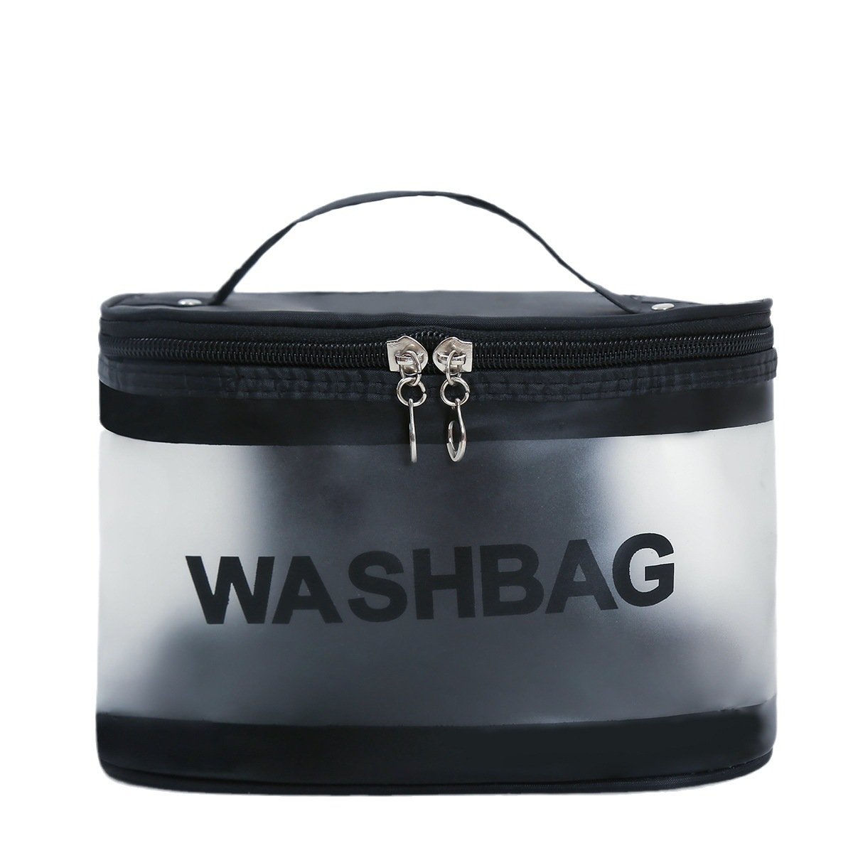 Factory Wholesale Custom Large Capacity Trendy Square Transparent Makeup Bag Convenient Portable Scrub Storage Toiletry Bag