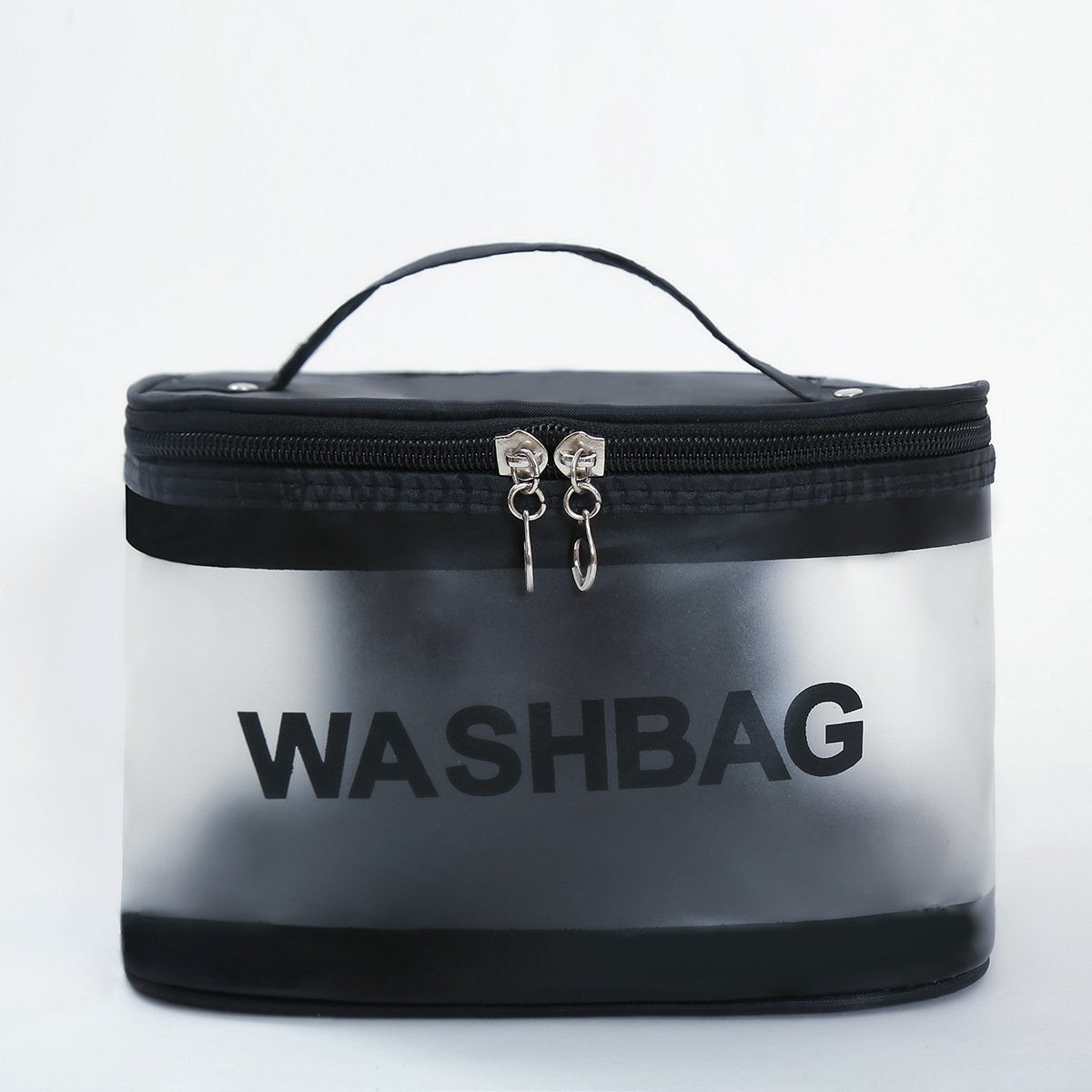 Factory Wholesale Custom Large Capacity Trendy Square Transparent Makeup Bag Convenient Portable Scrub Storage Toiletry Bag